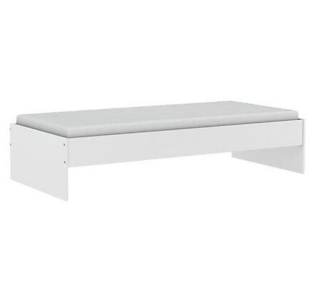 PREISBRECHER Einzelbett Tidy, in matt weiss. Abmessungen (BxHxT) 94x42x203 günstig online kaufen