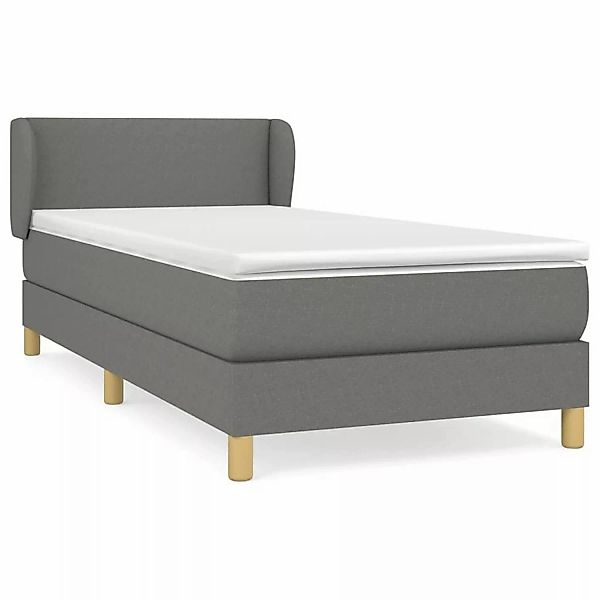 vidaXL Boxspringbett mit Matratze Dunkelgrau 80x200 cm Stoff1390090 günstig online kaufen