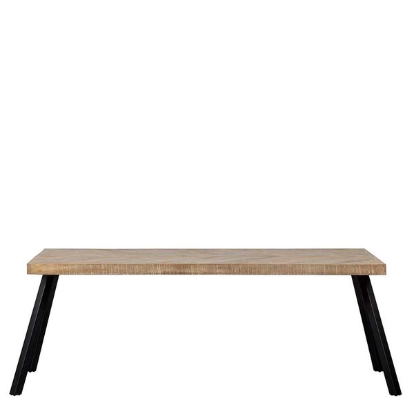 Küchentisch aus Mangobaum Massivholz Stahl günstig online kaufen