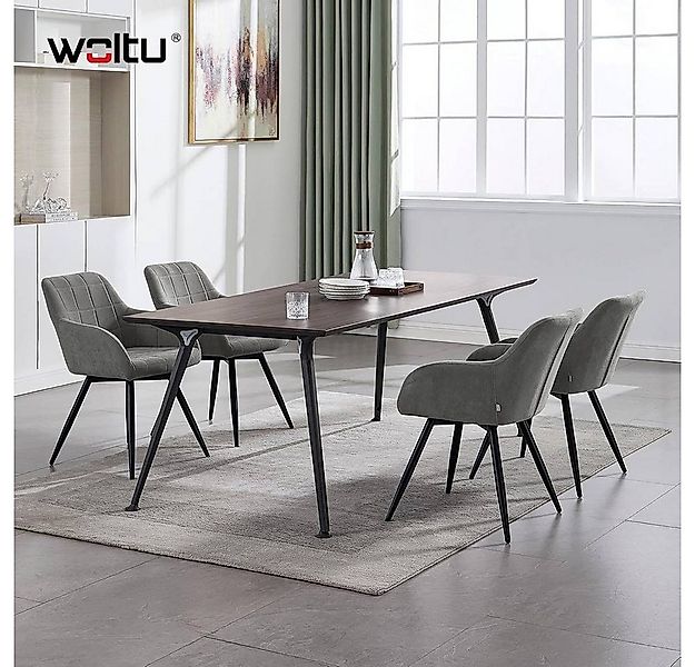 Woltu Esszimmerstuhl (4 St), gepolsterter ergonomischer, mit Metallbeinen günstig online kaufen