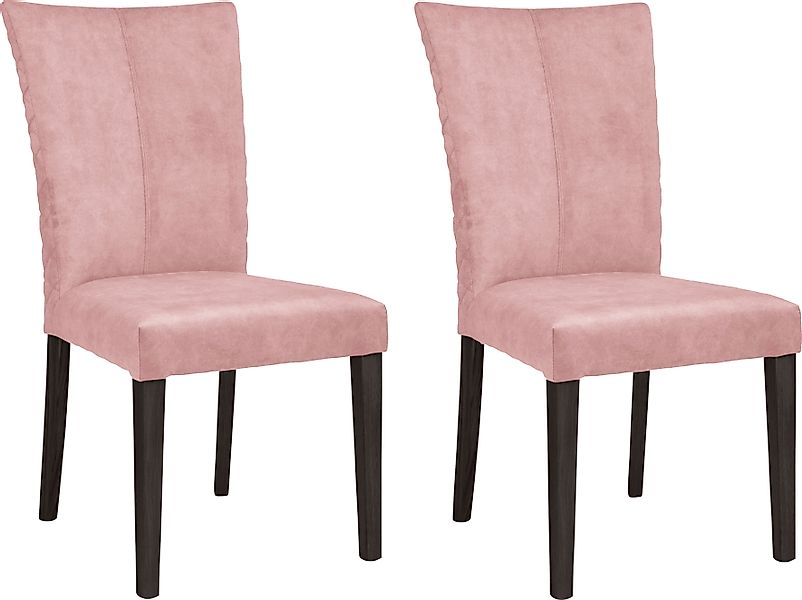 Leonique 4-Fußstuhl »Vence« (Set) 2 Stk. Luxus-Microfaser mit Rautensteppun günstig online kaufen