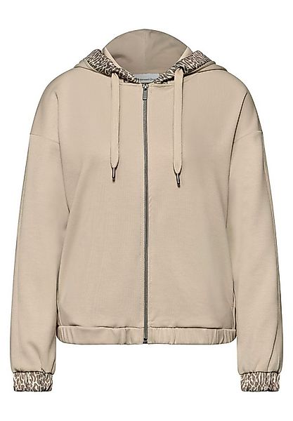 STREET ONE Sweatjacke silk look hoody jacket w.print günstig online kaufen