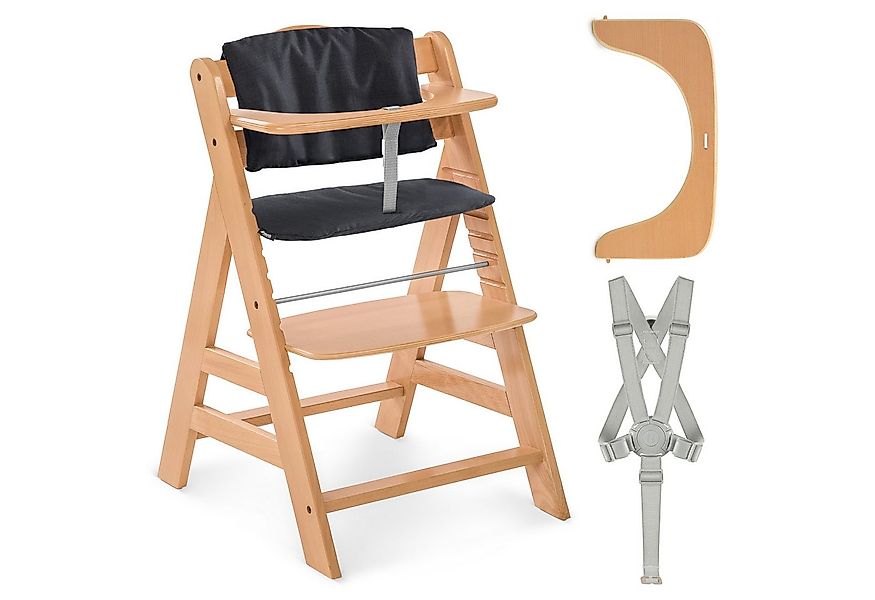 Hauck Hochstuhl Alpha Plus Natur, Mitwachsender Holz Kinderhochstuhl verste günstig online kaufen