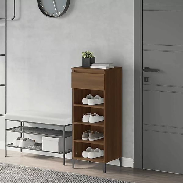 Vidaxl Schuhregal Braun Eichen-optik 40x36x105 Cm Holzwerkstoff günstig online kaufen