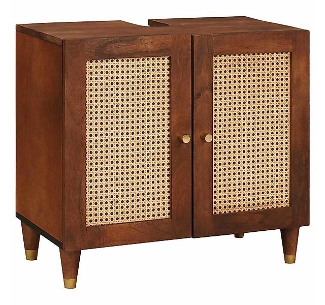 vidaXL Badezimmerspiegelschrank Waschbeckenunterschrank Braun 62 x 33 x 58 günstig online kaufen