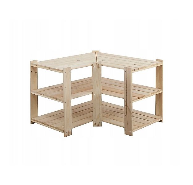 PROREGAL® Eckregal WOODLAND, HxBxT 64x80x50cm, Fachl. 120kg, 2 Ebenen, Kief günstig online kaufen