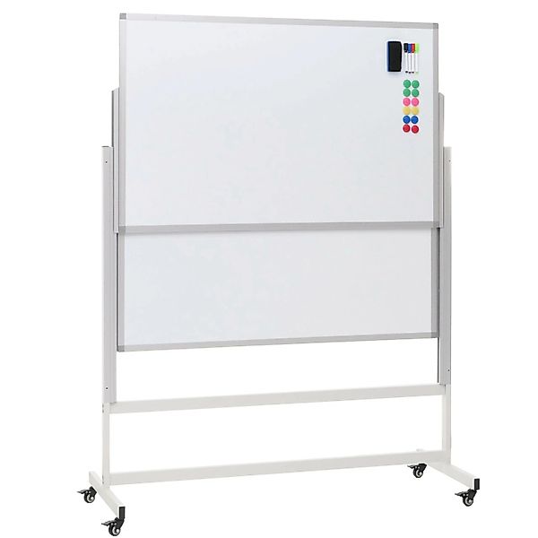 Proregal Whiteboard HxBxT 184x127x56 cm Zwei Tafeln Beidseitig Beschreibbar günstig online kaufen