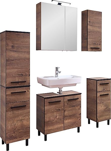 Saphir Badmöbel-Set »Quickset 374 5-teilig, Waschbeckenunterschrank mit LED günstig online kaufen