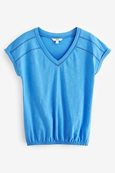 Next T-Shirt Top mit V-Ausschnitt und Ballonsaum – Petite (1-tlg) günstig online kaufen