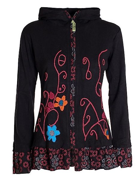 Vishes Kapuzensweatjacke Damen Sommerjacke Blumen-Strickjacke Elfenjacke Ka günstig online kaufen