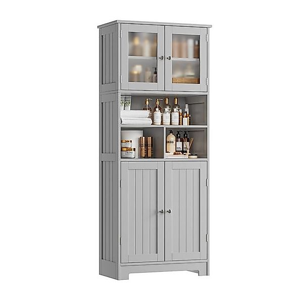 HOMECHO Hochschrank Badezimmerschrank Badschrank mit 3 günstig online kaufen