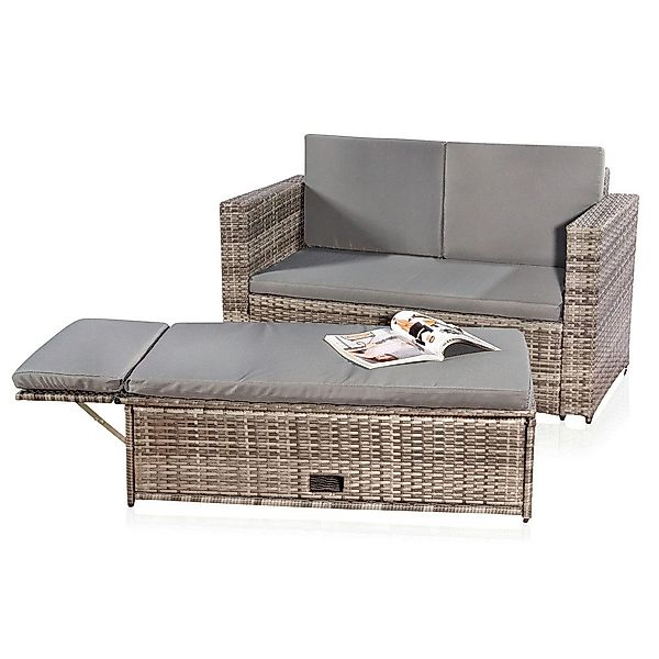 Mucola Gartenlounge-Set Polyrattan Gartensofa Lounge Sofa günstig online kaufen