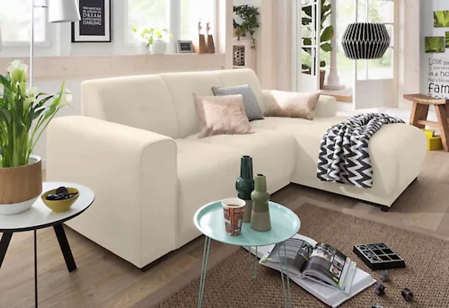 Home affaire Ecksofa »Langeland L-Form«, incl. 2 Zierkissen, Recamiere wahl günstig online kaufen