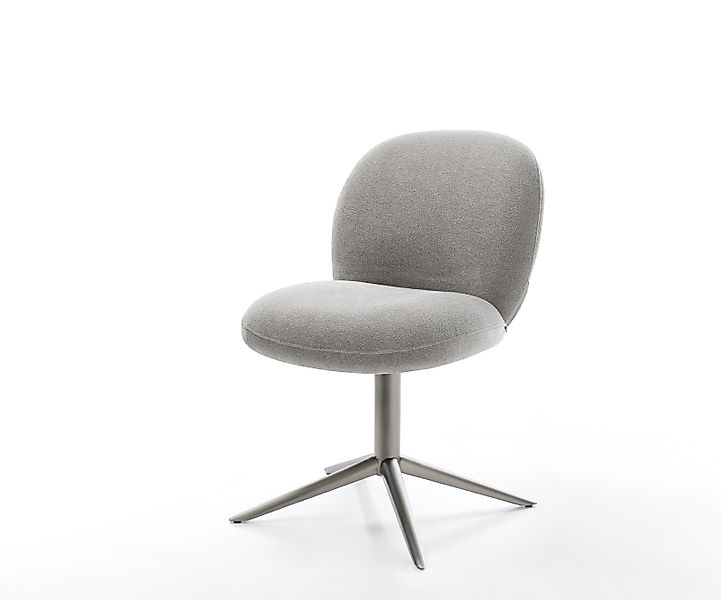 Drehstuhl Nube-Flex Strukturstoff Soft Grau Fußkreuz Graphit 360° drehbar W günstig online kaufen