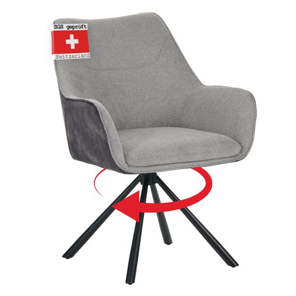 Albatros International Drehstuhl Esszimmerstuhl drehbar Grau günstig online kaufen