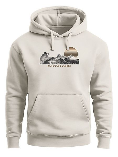 Neverless Hoodie Hoodie Herren Print Outdoor Berge Motiv Kapuzen-Pullover M günstig online kaufen