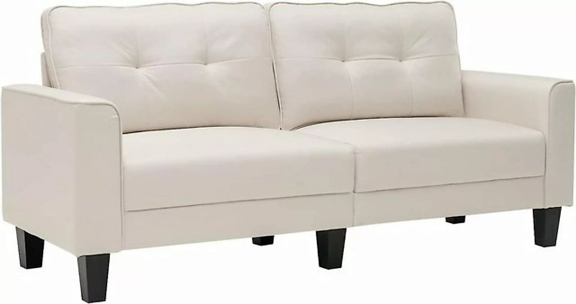 KOMFOTTEU Big-Sofa Couch, 2-Sitzer, bis 450 kg, 202 x 75 x 94cm, Beige günstig online kaufen
