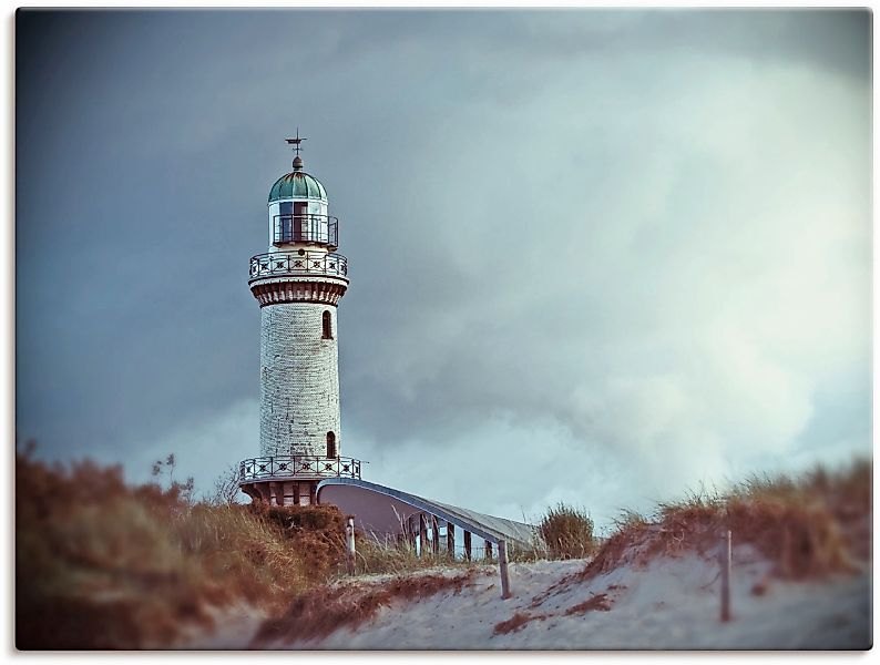 Artland Wandbild "Der Warnemünder Leuchtturm", Gebäude, (1 St.), als Leinwa günstig online kaufen