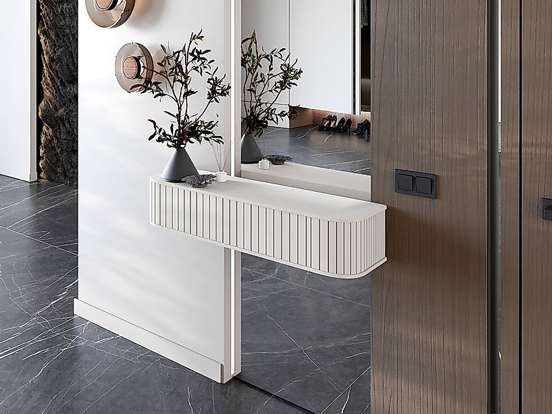 MOEBLINE Schminktisch Schminkkommode Hängeschrank für den Flur ZILLO weiß günstig online kaufen