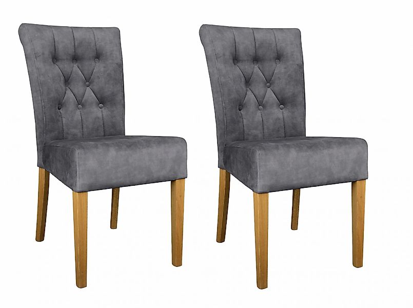 Home affaire 4-Fußstuhl "Ravenna" (Set) 2 Stk.Esszimmerstuhl mit Knopfheftu günstig online kaufen
