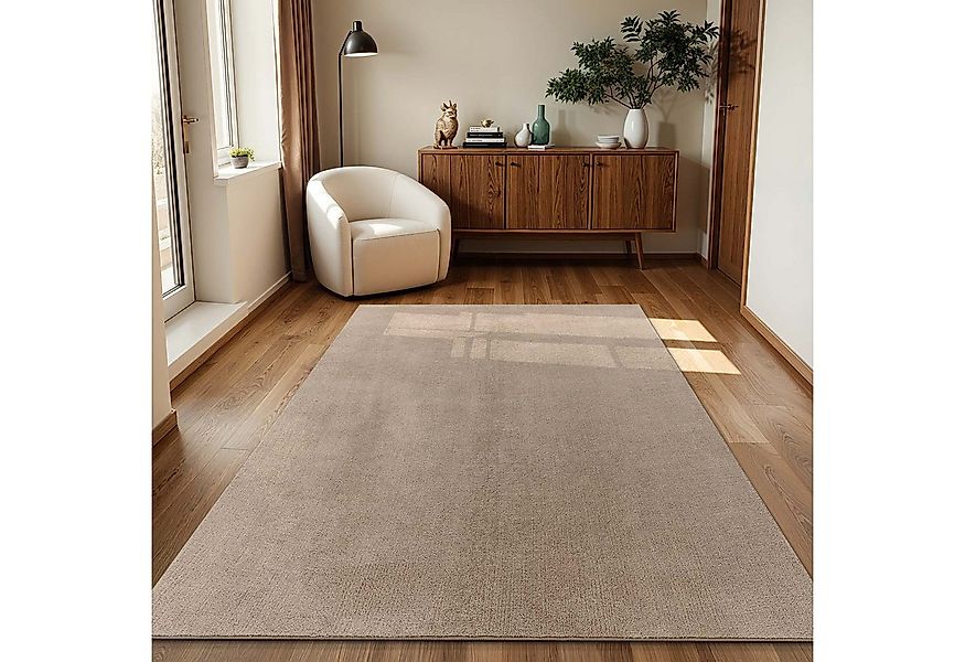 TaraCarpet Teppich Supersoft Kurzflorteppich Fiona Uni, rechteckig, Höhe: 1 günstig online kaufen