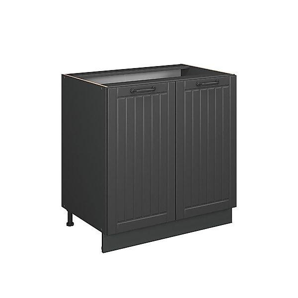 Vicco Spülenunterschrank Fame-Line, Dunkelgrau/Anthrazit, 80 cm günstig online kaufen