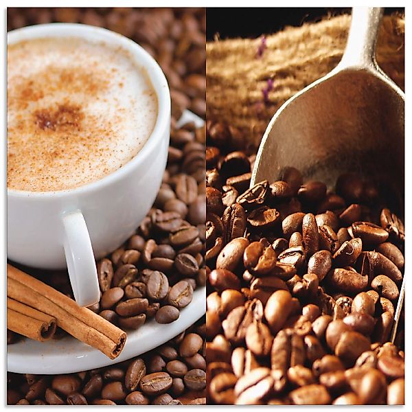 Artland Küchenrückwand "Kaffee - Cappuccino - Heißer Kaffee", (1 tlg.), Alu günstig online kaufen