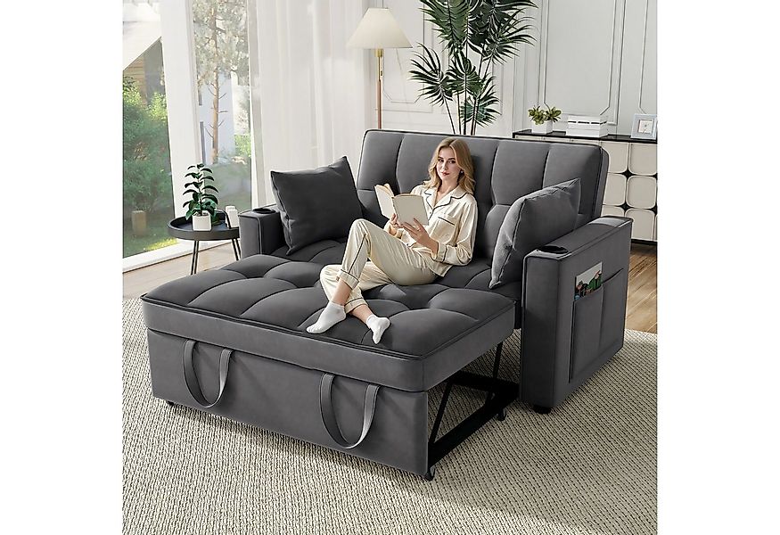Merax Schlafsofa, mit 3-in-1 Bettfunktion,Loungesessel mit Schlaffunktion,v günstig online kaufen
