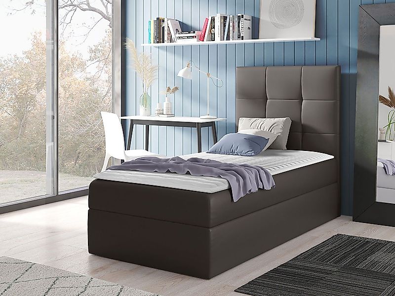 MIRJAN24 Boxspringbett Mini 2 (mit Hauptmatratze, Topper, Kopfteil), 80, 90 günstig online kaufen