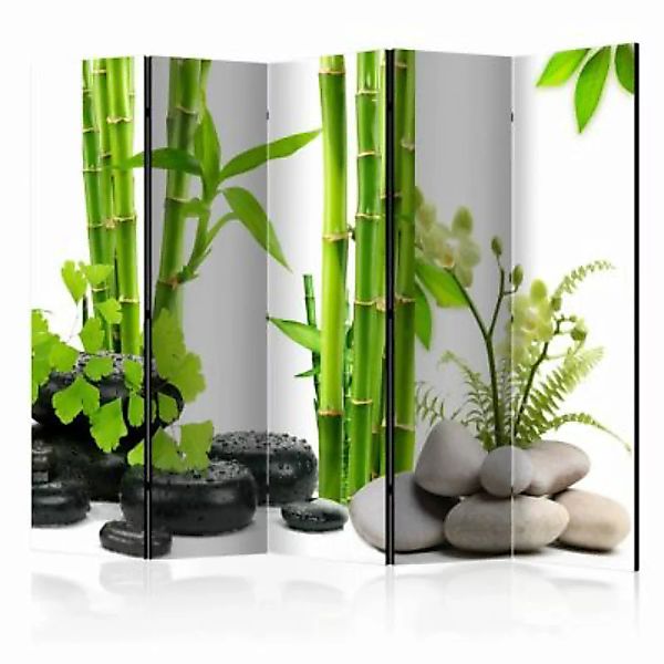 artgeist Paravent Bamboos and Stones II [Room Dividers] mehrfarbig Gr. 225 günstig online kaufen