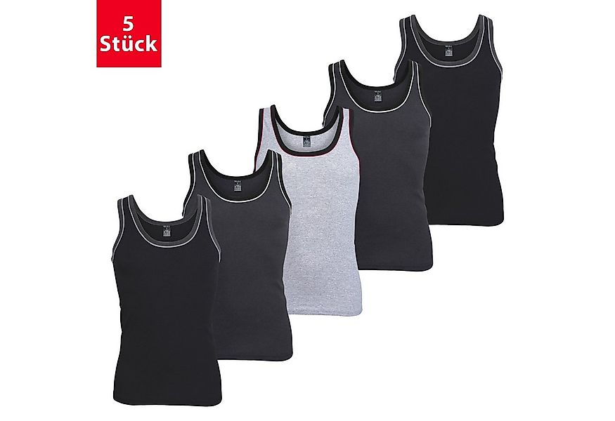MT Unterhemd Herren Melange Tank-Top (5er Pack) Baumwoll Unterhemden günstig online kaufen