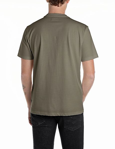 Replay Herren Rundhals T-Shirt BASIC JERSEY BIG 30/1 Regular Fit günstig online kaufen