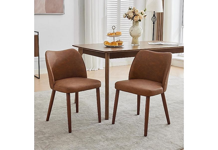 GarveeMore Esszimmerstuhl 2er-Set,Leinen gepolsterter Esszimmerstuhl mit Ho günstig online kaufen