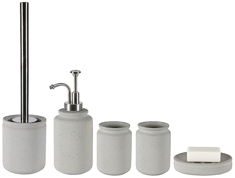 spirella Badaccessoires-Sets CEMENT, Zubehör-Set aus hochwertiger günstig online kaufen