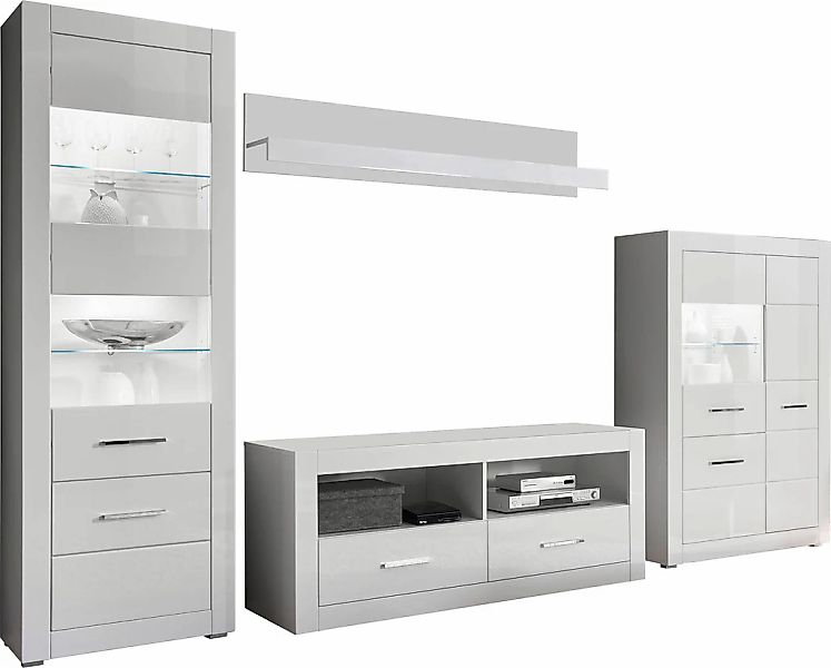 INOSIGN Wohnwand "BIANCO" Set, 4 Stk. tlg. günstig online kaufen
