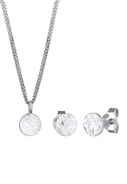 Elli Schmuckset Kette und Ohrringe Plättchen günstig online kaufen