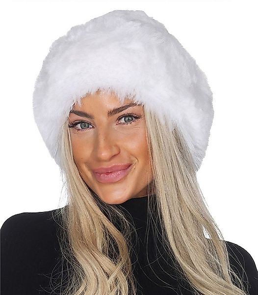 simaranda Fellimitatmützen Damen Mütze 601 Weiß günstig online kaufen