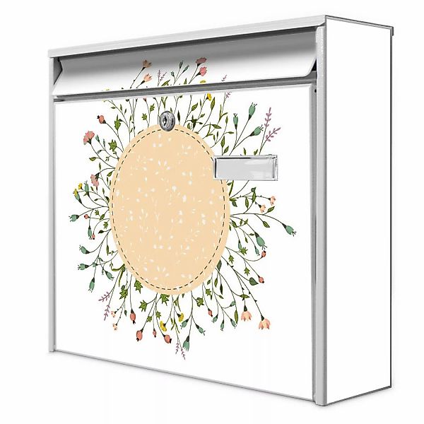 Banjado Briefkasten Weiß 36.2x32.2x10cm Groß / Inkl. Montagematerial & 2 Sc günstig online kaufen