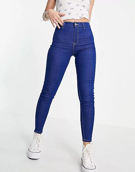 Topshop – Joni – Jeans in leuchtendem Blau günstig online kaufen