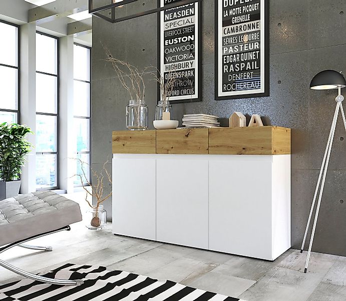 Home affaire Sideboard Rimini, Breite 135 cm günstig online kaufen