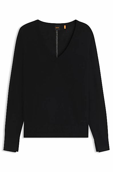 BOSS ORANGE Strickpullover "Fiaffella Premium Damenmode", mit Ajouré-Detail günstig online kaufen
