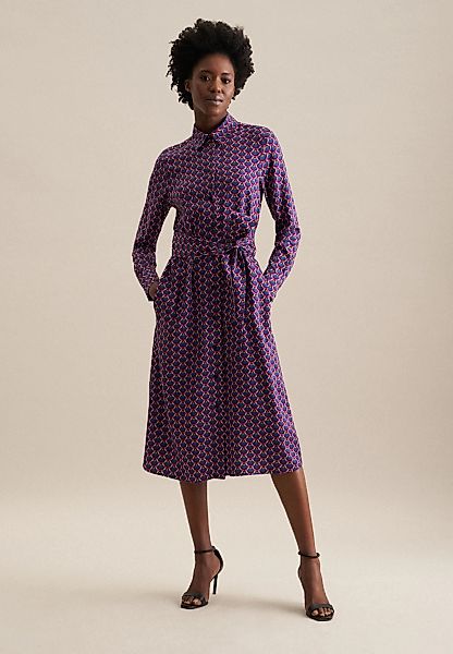 seidensticker Sommerkleid "Schwarze Rose" 1/1 Kragen Druck günstig online kaufen