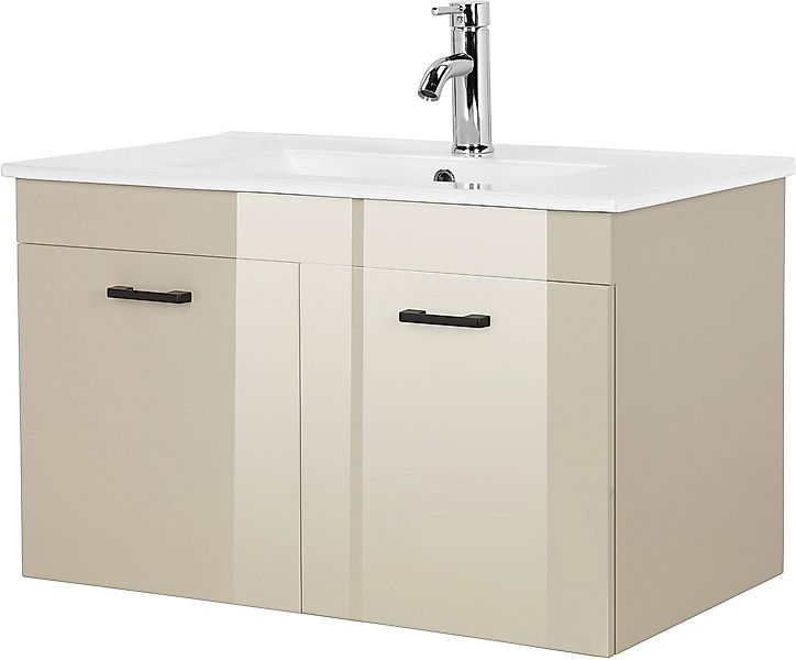 welltime Waschtisch Florenz, Breite 60cm, 2 Tür, 2 Fächer, MDF-Front (Kompl günstig online kaufen