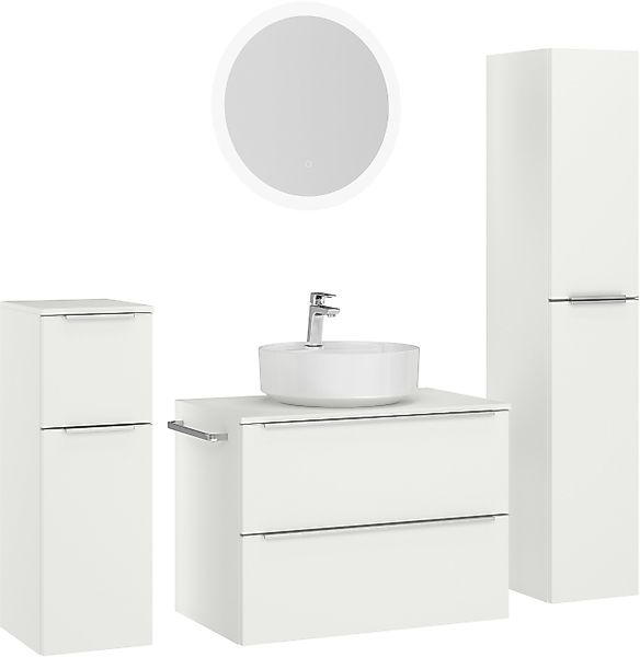 nobilia® Badmöbel-Set »Alvene«, (4 St., vormontiert, mit Soft-Close), inkl. günstig online kaufen