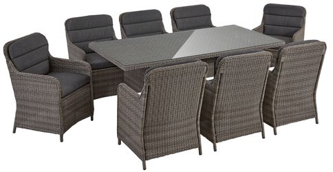 KONIFERA Garten-Essgruppe "Kairo" Set, 8x Sessel, 1x Tisch 200x100x74 cm, i günstig online kaufen