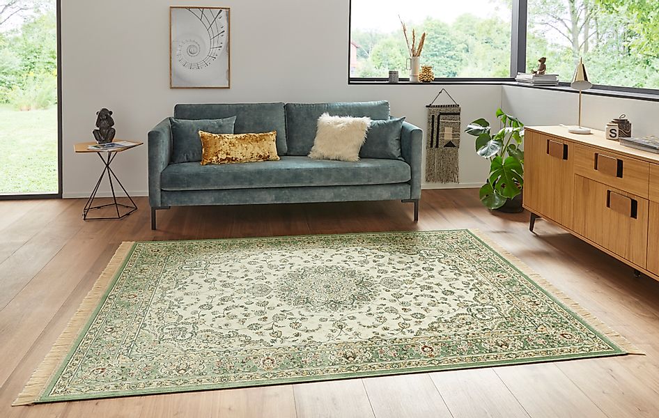 NOURISTAN Teppich »Antik Nain«, rechteckig, 5 mm Höhe, Orientalisch mit Fra günstig online kaufen