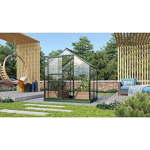 Vitavia Gewächshaus Venus 2500 Smaragd 2,5 m² inkl. Fundament günstig online kaufen