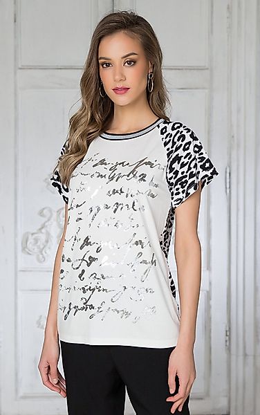Passioni T-Shirt mit Animalprint Leo und günstig online kaufen