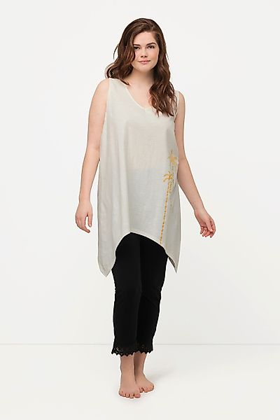 Ulla Popken Longtop Top Zipfelsaum V-Ausschnitt günstig online kaufen