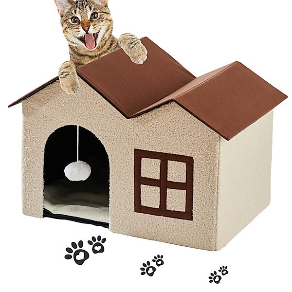 Zedelmaier Tierhaus Katzenhöhle, Katzenhaus,Katzenbetten, mit Spielball, günstig online kaufen